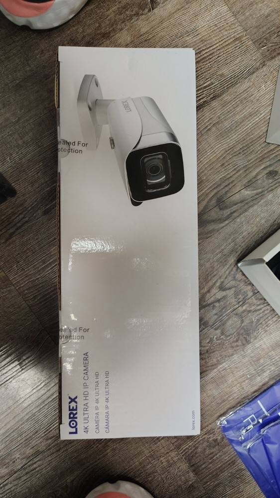 Lorex E841CA-E 4K IP Bullet Camera, Night Vision, Outdoor, Motion Detection, Wh…