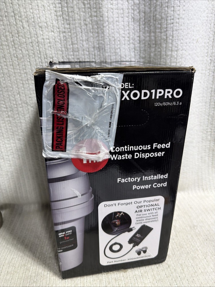 XO Sink Pro Nanogrind 1 HP Batch Feed Disposer Model XOD1PRO Open Box New
