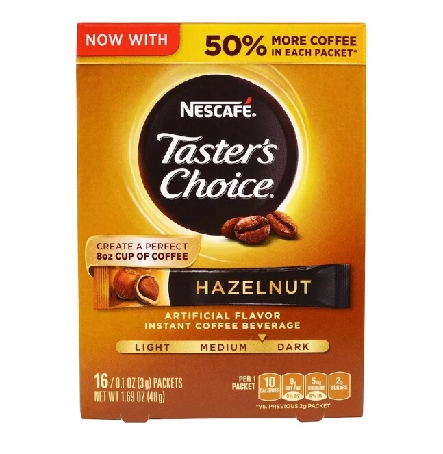 Nescafe, Taster's Choice, Instant Coffee, Hazelnut, 2 Boxes, 16 Packets each
