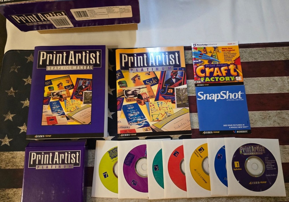 Print Artist Platinum PC CD Rom Software-Rare Vintage