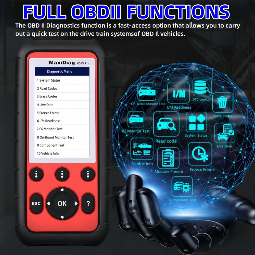 2025 Autel MaxiDiag MD808 Pro Automatic Diagnostic Scanner Tool OBD2 Code Reader