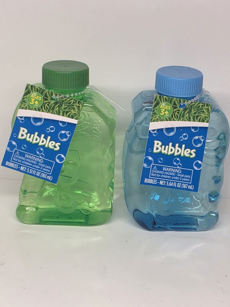 Bubble Solution 2 Pack for Boys 3+ Includes Wand