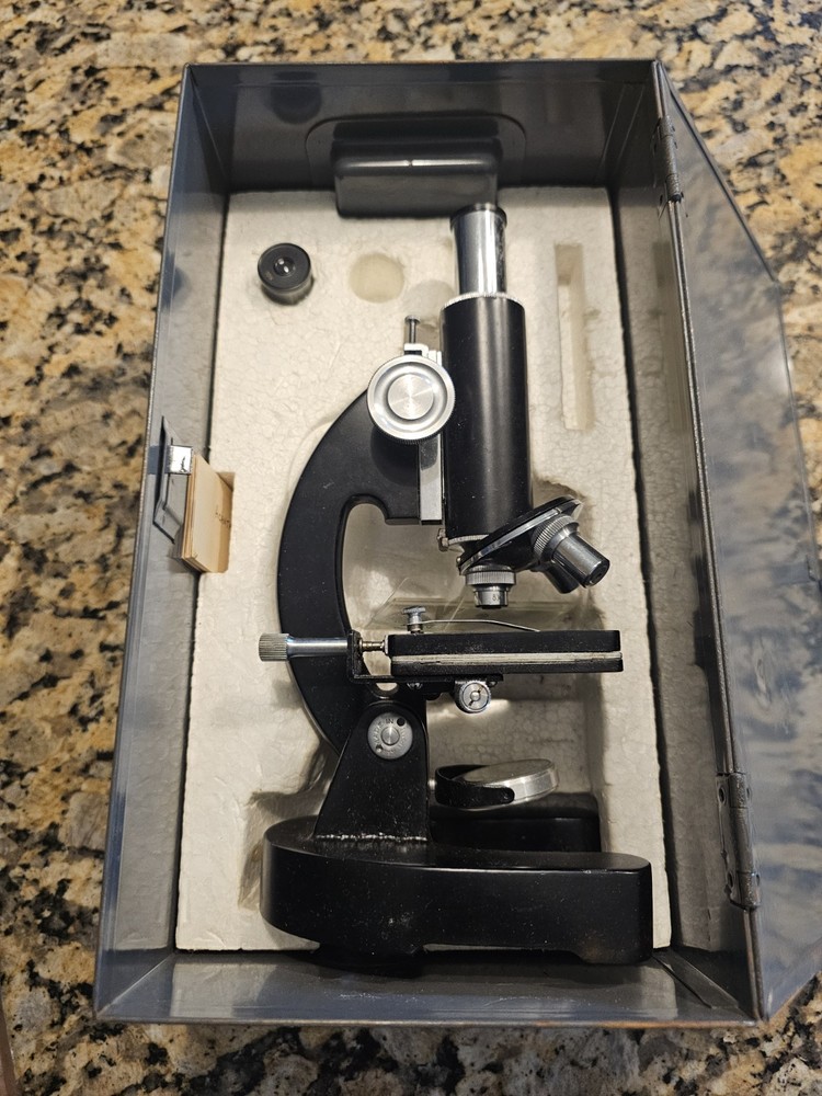 Adams Vintage Microscope with Case