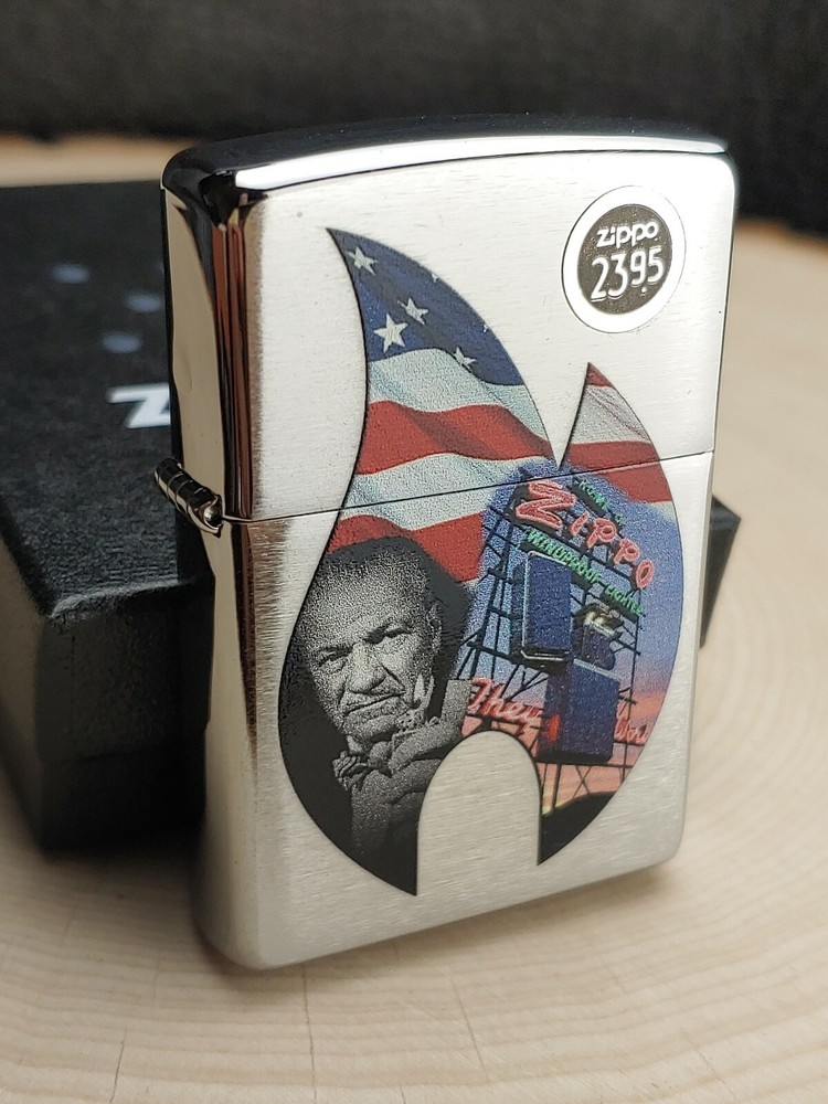 ZIPPO 29075 FLAME COLLAGE on 200 BRUSHED CHROME Lighter - JAN 2016