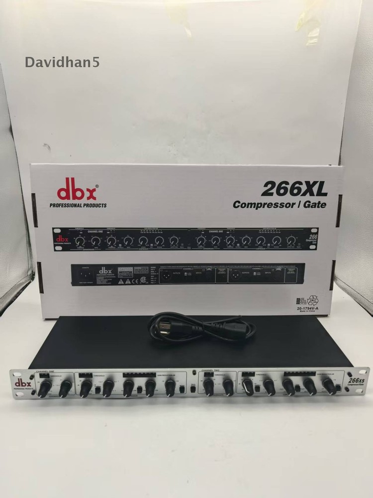 DBX 266XS 2-Channel Compressor/Gate Rack Mount Pro Audio Dynamics Processing New