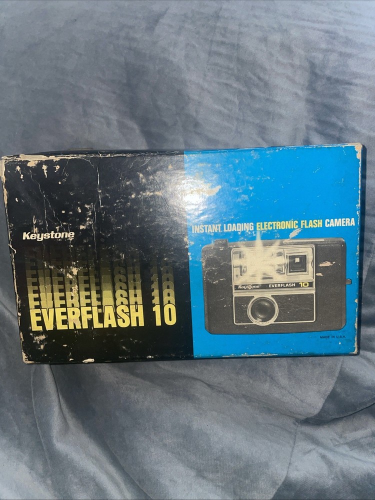 Vintage Keystone Everflash 10 Camera W/ Box & Instructions Flash Tested/VIDEO