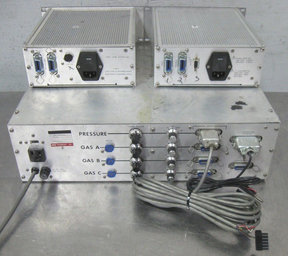 C202018 Lot 3 MKS Instruments Controller 252C 252E Exhaust Valve 254A Flow Ratio