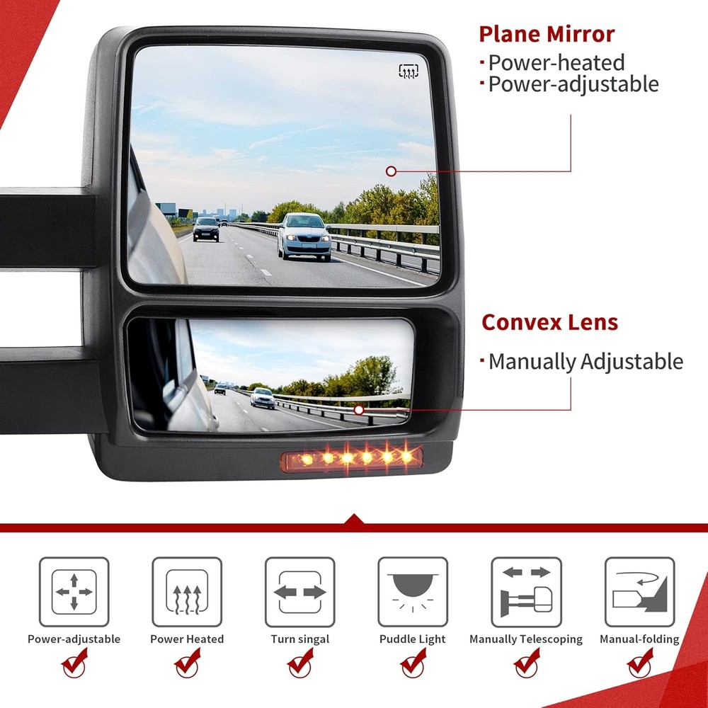 Power Fold Towing Mirrors for Ford F150