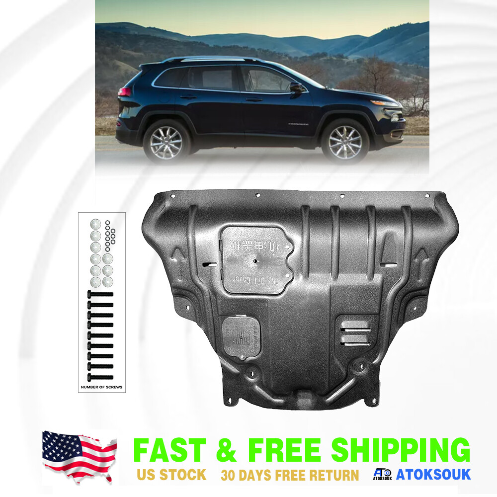 Thick Engine Splash Shield For Jeep Cherokee 2014-2018 Front Engine Guard Hard