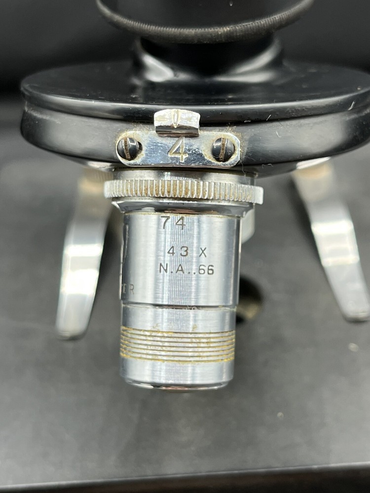 AO Spencer Microscope, Vintage Texas Tech 71