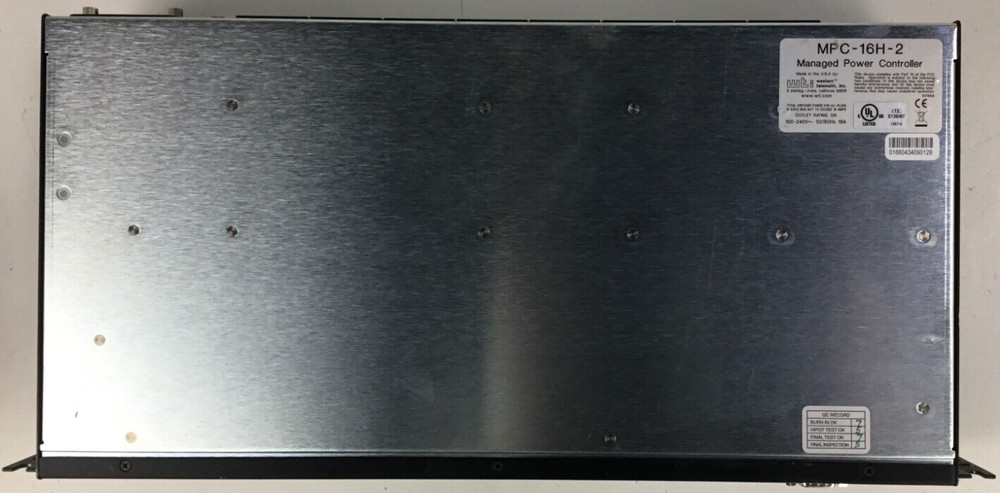 MTI MPC-16H-2 Managed Power Controller 2U Metered Switch PDU