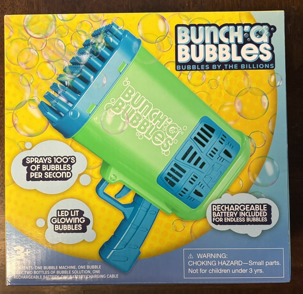 Bunch Bubbles Rechargeable LED GlowingSprays 100’s Bubbles Per Second FAST SHIP
