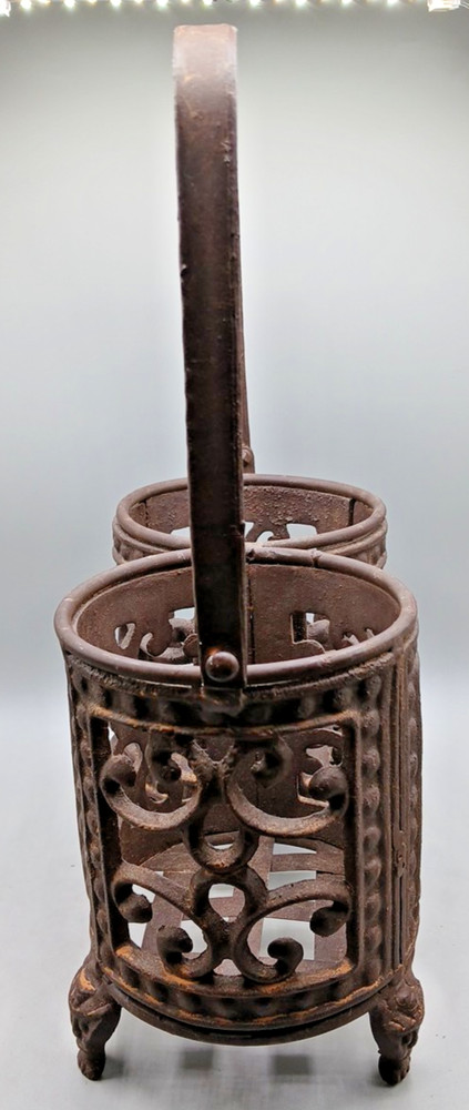 Cast Iron Two Bottles Holder