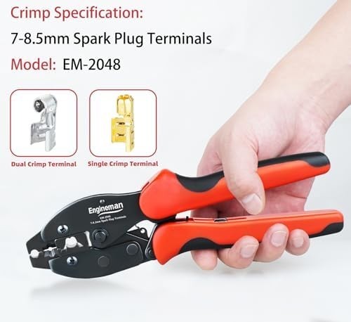 Spark Plug Wire Crimping Tool Kit - 26PCS Crimper with Terminals & Boots