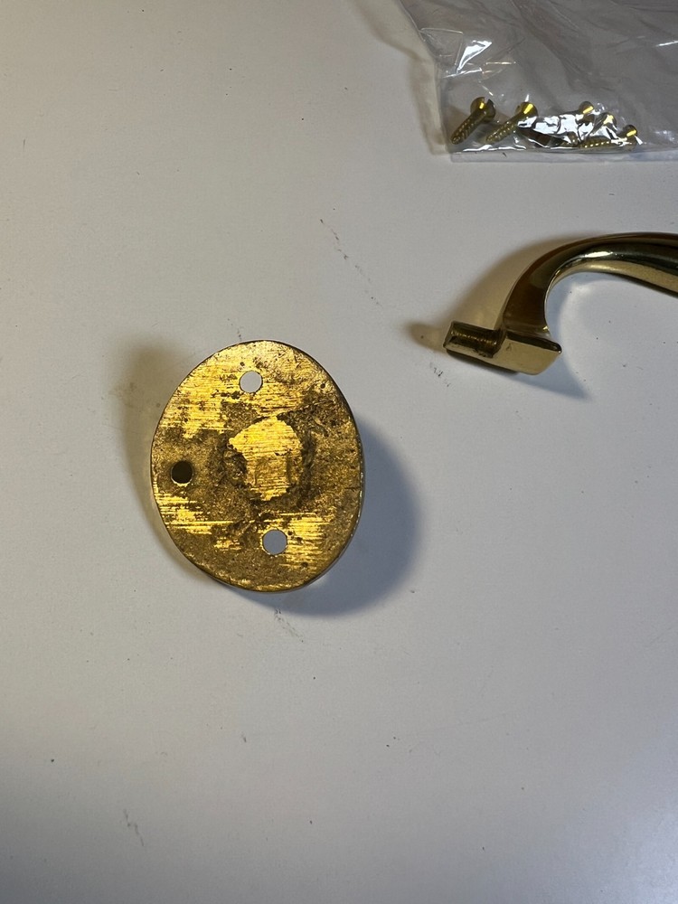 Antique Solid Brass Folding Chest Handle Drop Pull 6.5” Marine Campaign Trunk