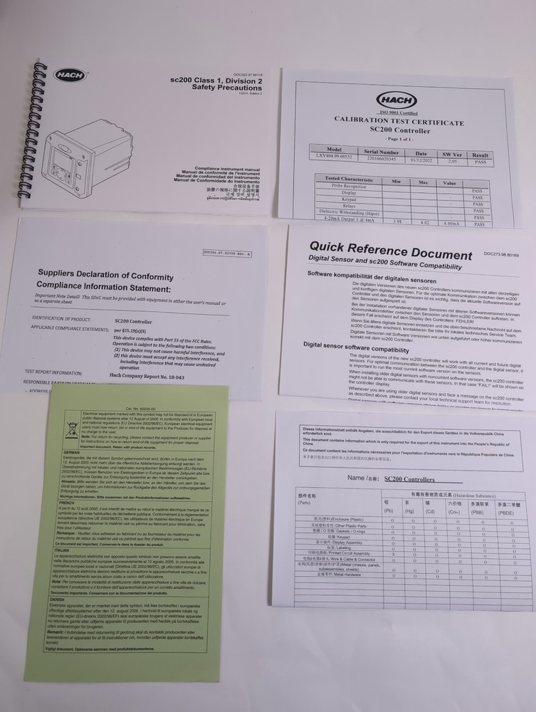 Hach SC200 Controller + Turbidity Sensor Complete Kit w/Box Manual Tested