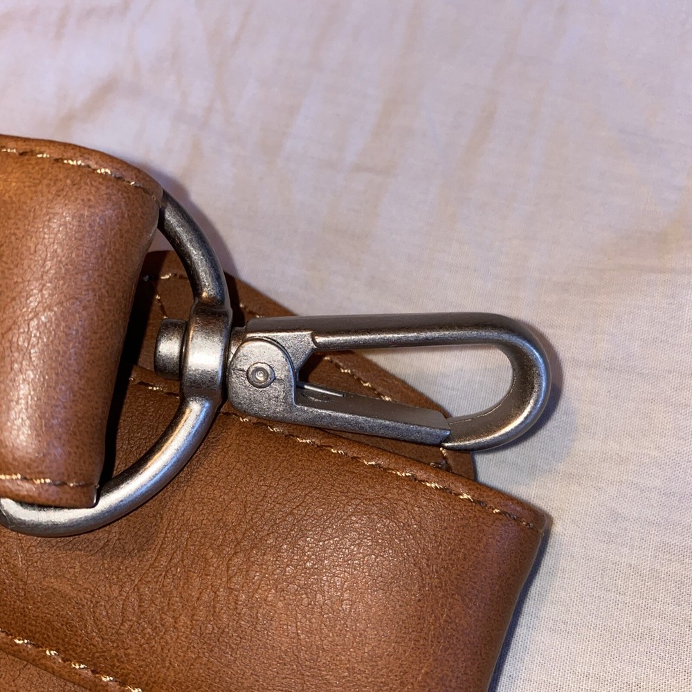 Tan leatherette adjustable padded shoulder strap NEW