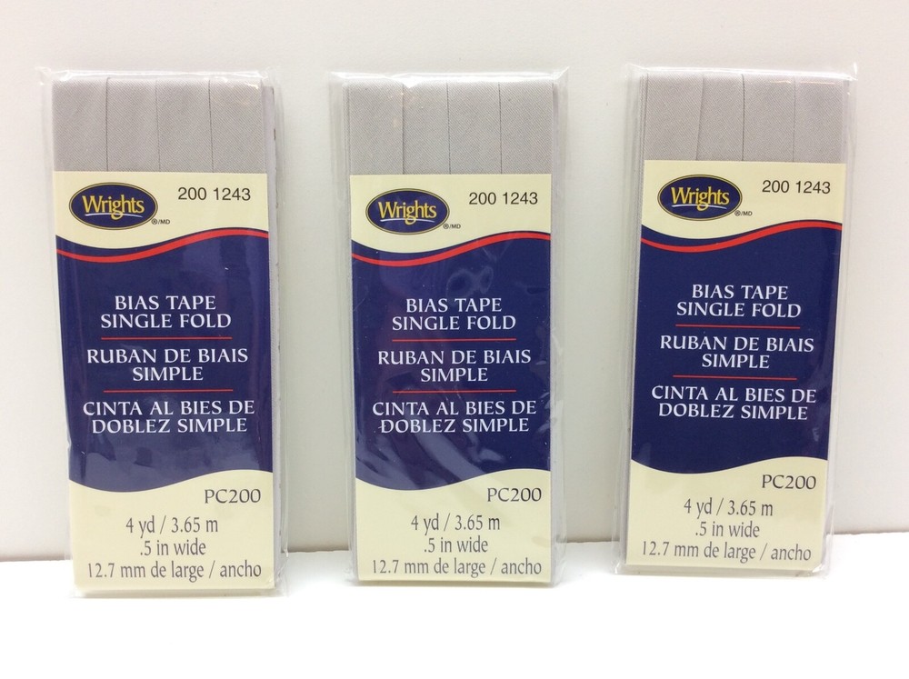 3 - Wright's Bias Single Fold PC200 Shadow 4yd .5" wide