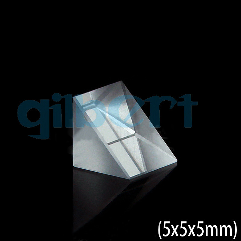 5x5x5mm Optical Glass Triangular Right Angle K9 Prisms Lens