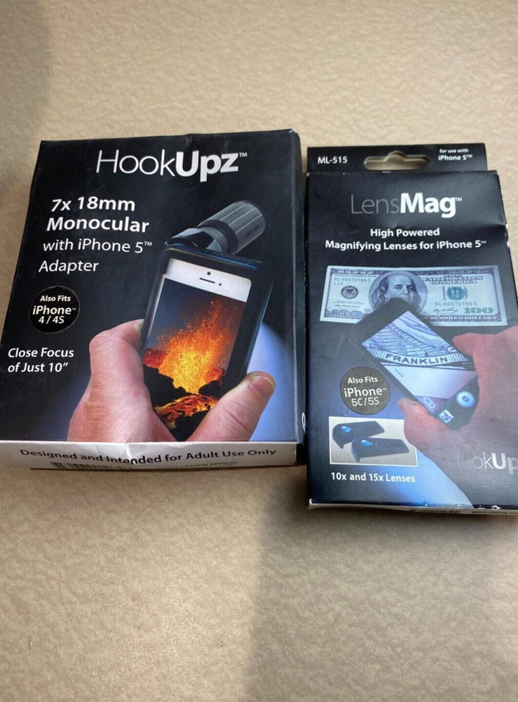 Carson HookUpz iPhone 5 Magnifying Lenses + 7x18mm Monocular Adapter