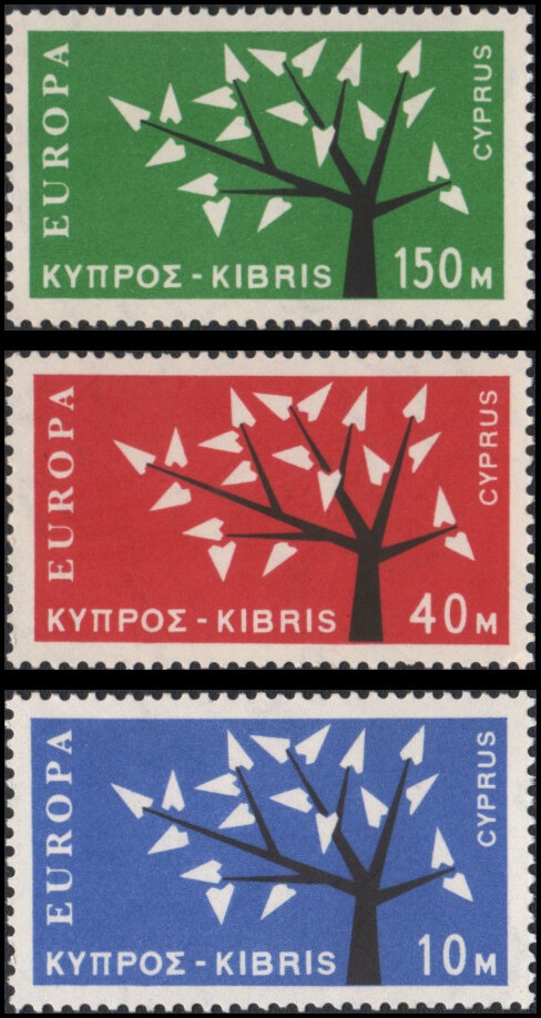 Cyprus #219-221 set MNH VF