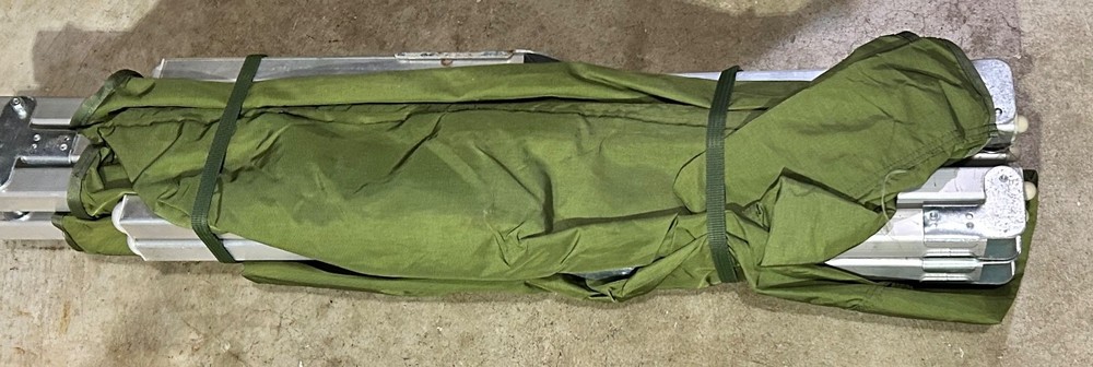 Genuine US Military Issue Compact Lightweight Foldable Aluminum Sleeping Cot