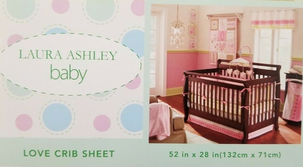 Laura Ashley Love Fitted Crib Sheet NIP