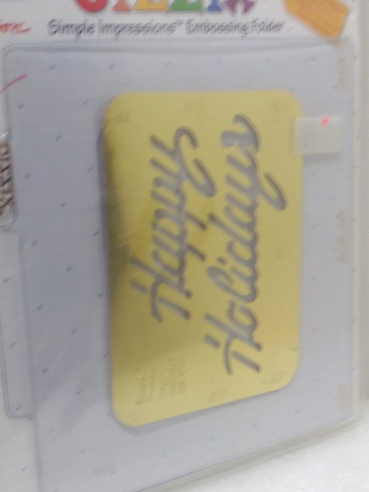 x9) Sizzix ~ Simple Impressions ~ Embossing Folder ~ See Description For Details
