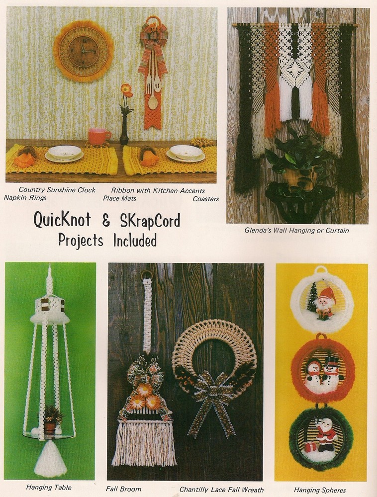 Hanging Table & Kitchen Accesories Patterns - Craft Book: Macrame Scrapbook