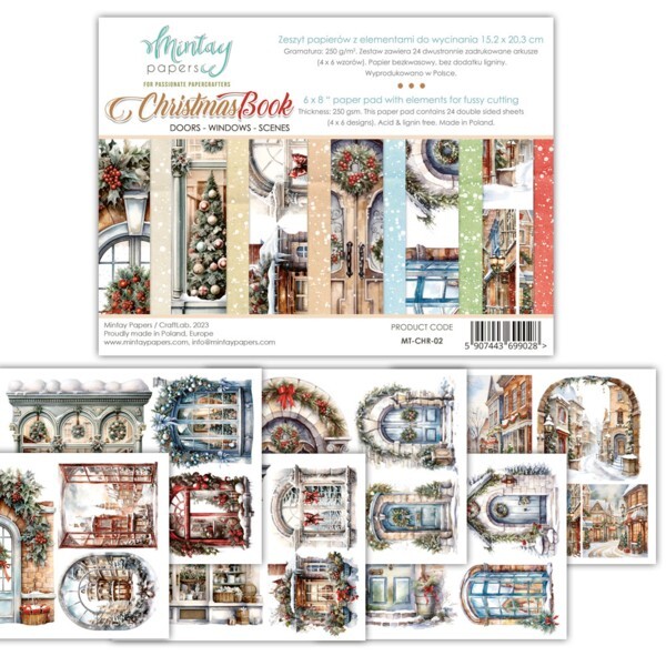 Mintay CHRISTMAS Book 2 - 6x8 Paper Pad with Elements for Precise Cutting