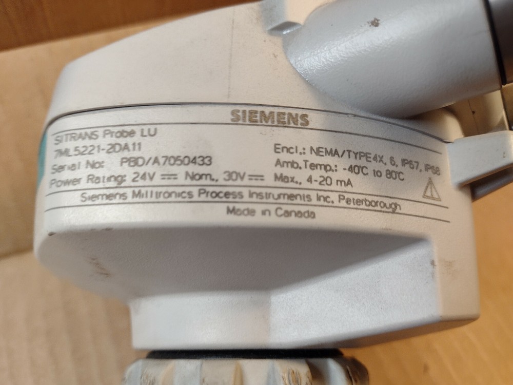 Siemens Sitrans Probe LU Ultrasonic Level Transmitter 7ML5221-2DA11