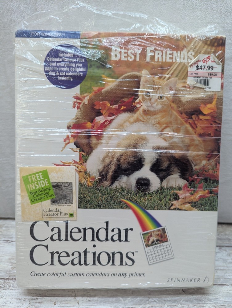 Calendar Creations Computer Software Vintage 3.5 Floppy