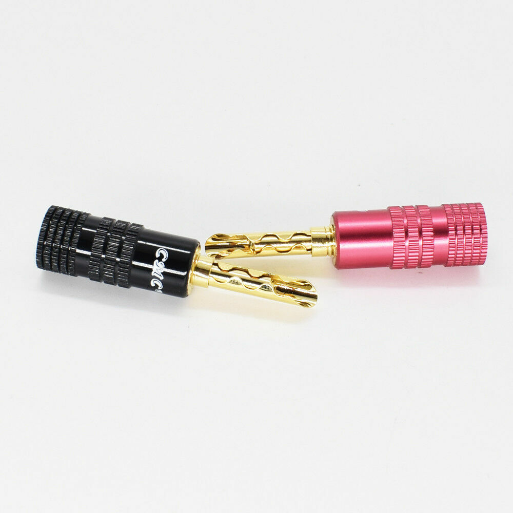 2pcs CMC Audio BFA-Z Solid Pin Banana Plug Speaker Cable Connectors Gold Plated