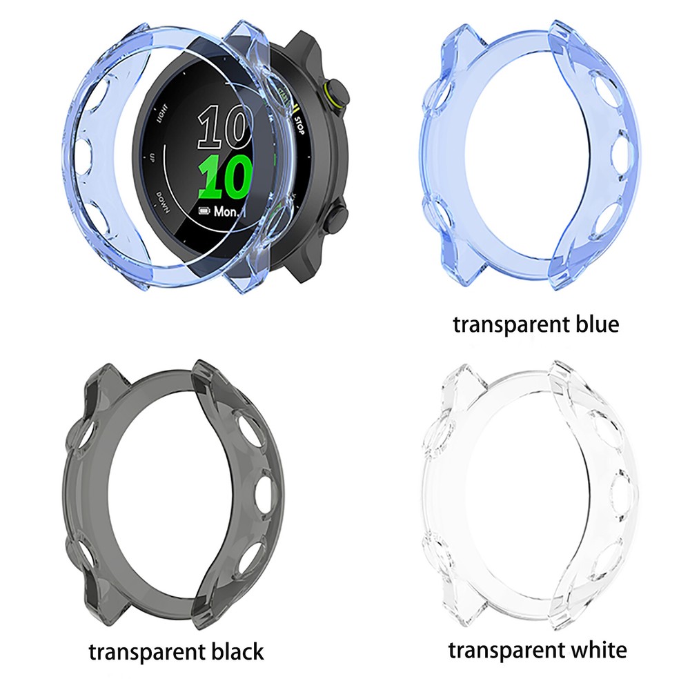 Clear TPU Shell Case for Garmin Forerunner 55/158 Watch Protective Cover Frame