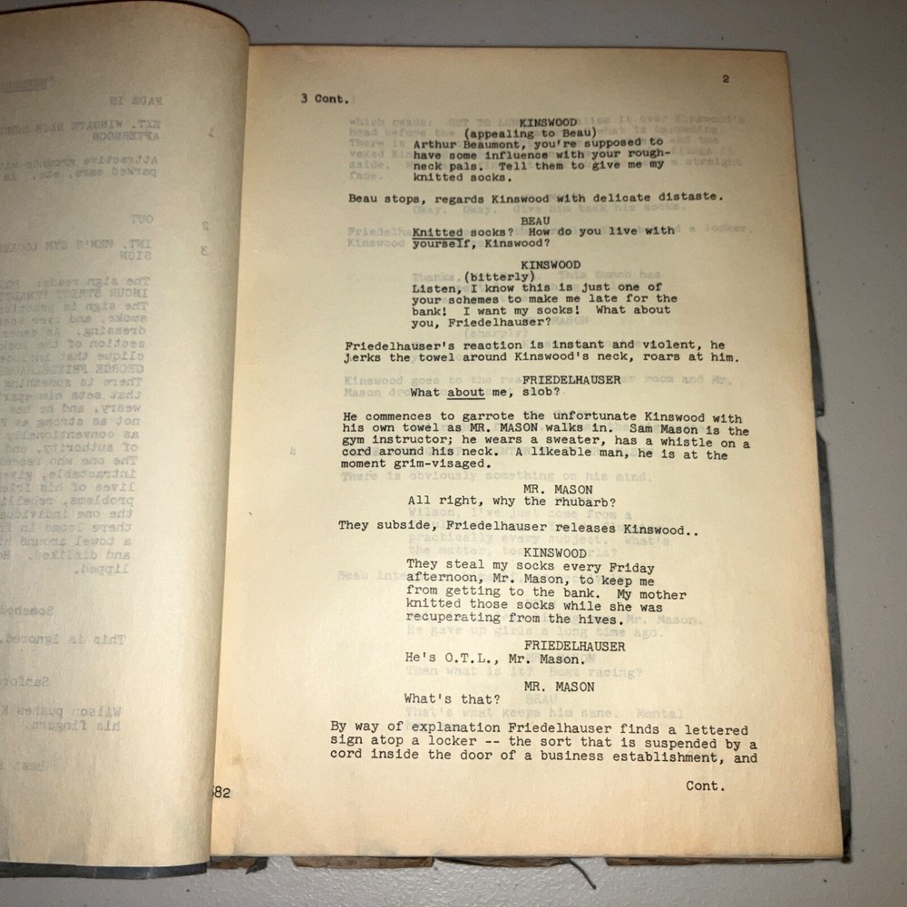 BERNADINE (12/4/56) Pat Boone Elvis-Styled Debut / Fox Script Dept. + COA!