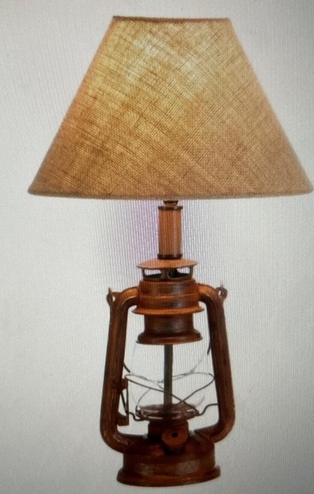 VINTAGE CAMING LANTERN TABLE LAMP