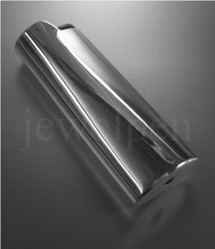 Mini Bic Lighter Case 925 Sterling Silver 2.5X6 Classic Smooth High Gloss (V2)