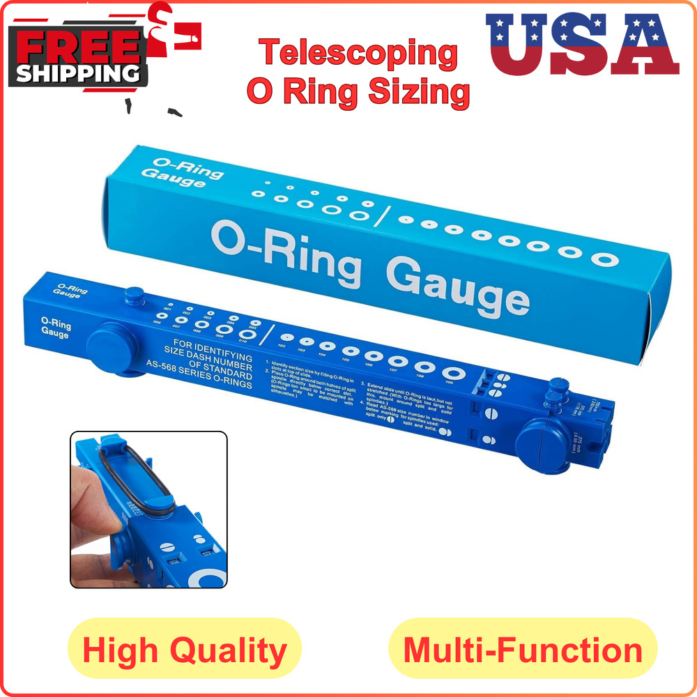 O-Ring Gauge Make Work Smart Telescoping O Ring Sizing Plastic Slide Tool Blue