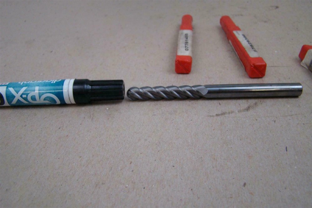 (3) Moon Cutter Co. Round End Mill & 4 Flute Flat Assortment