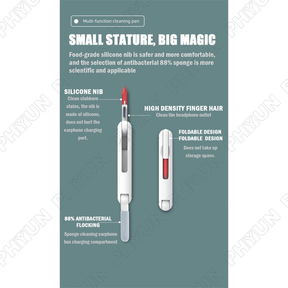 7 in 1 Electronics Keyboard Cleaning Brush Tools Cleaner Keycap Puller Kit Blue