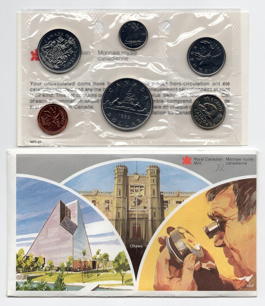 1982 Canada PL Uncirculated Proof Like Coin Set
