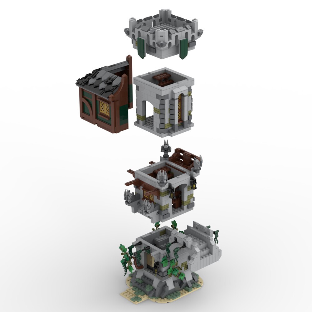 Compatible MEDIEVAL STABLE & MEDIEVAL GUARD TOWER Model for Medieval Castle