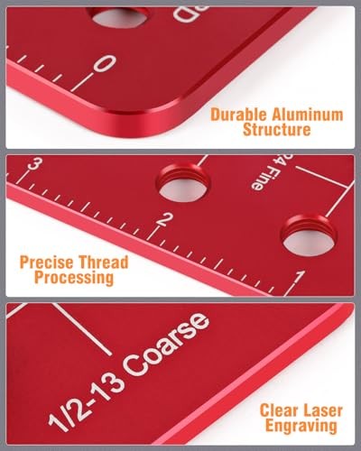 Thread Checker, Nut and Bolt Thread Checker with 19 Standard and 16 2-board