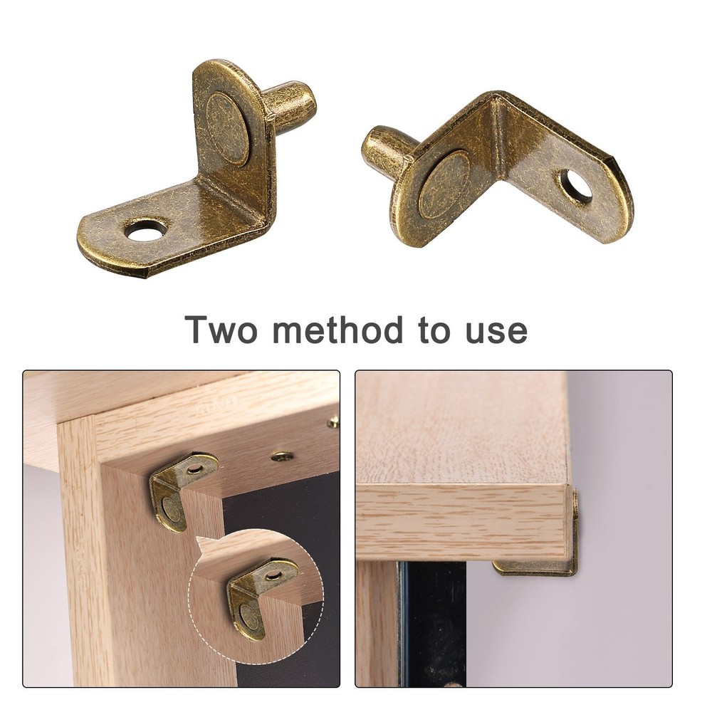 Shelf support pin, 6mm L shaped support, wardrobe shelf, bracket 40pcs