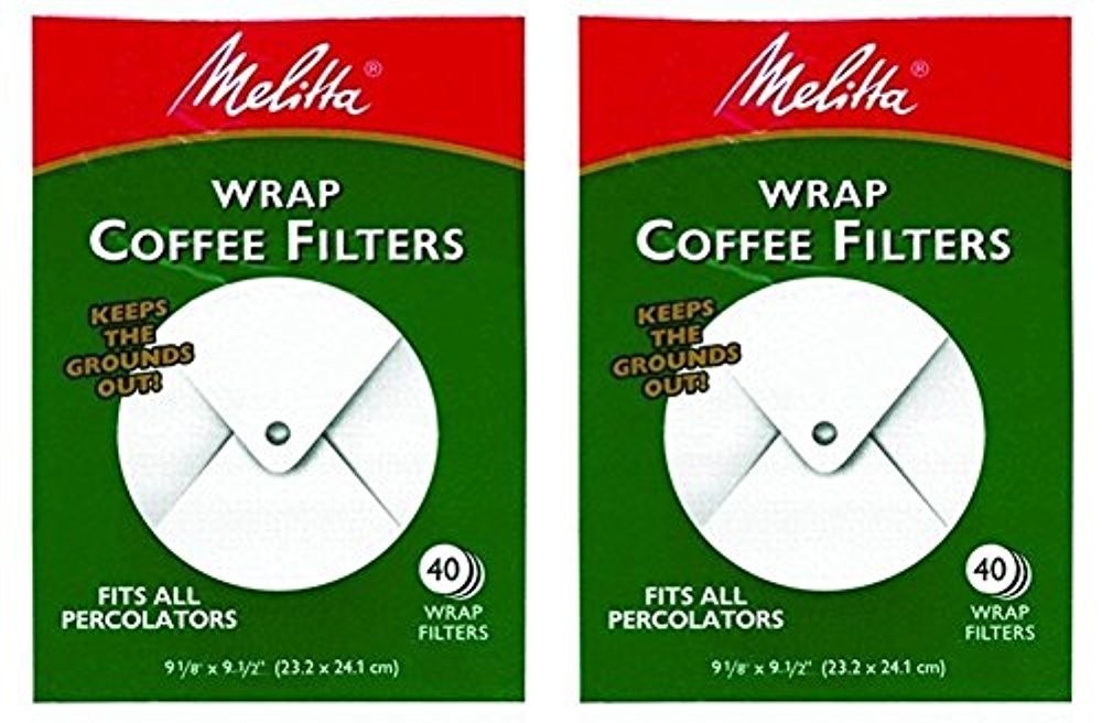 Melitta White Wrap Around Coffee Filter for Percolator (Pack of 2 Pack,