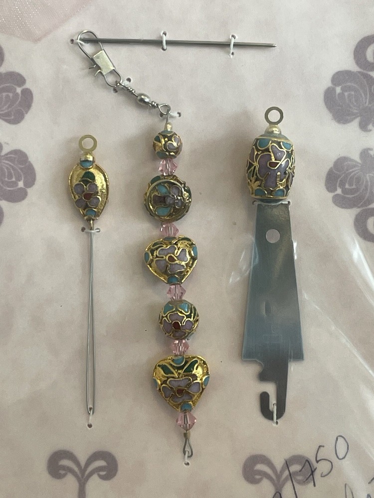 Needle Point Cloisonné Stitch Counter • Thread Catcher• Needle Threader Tools