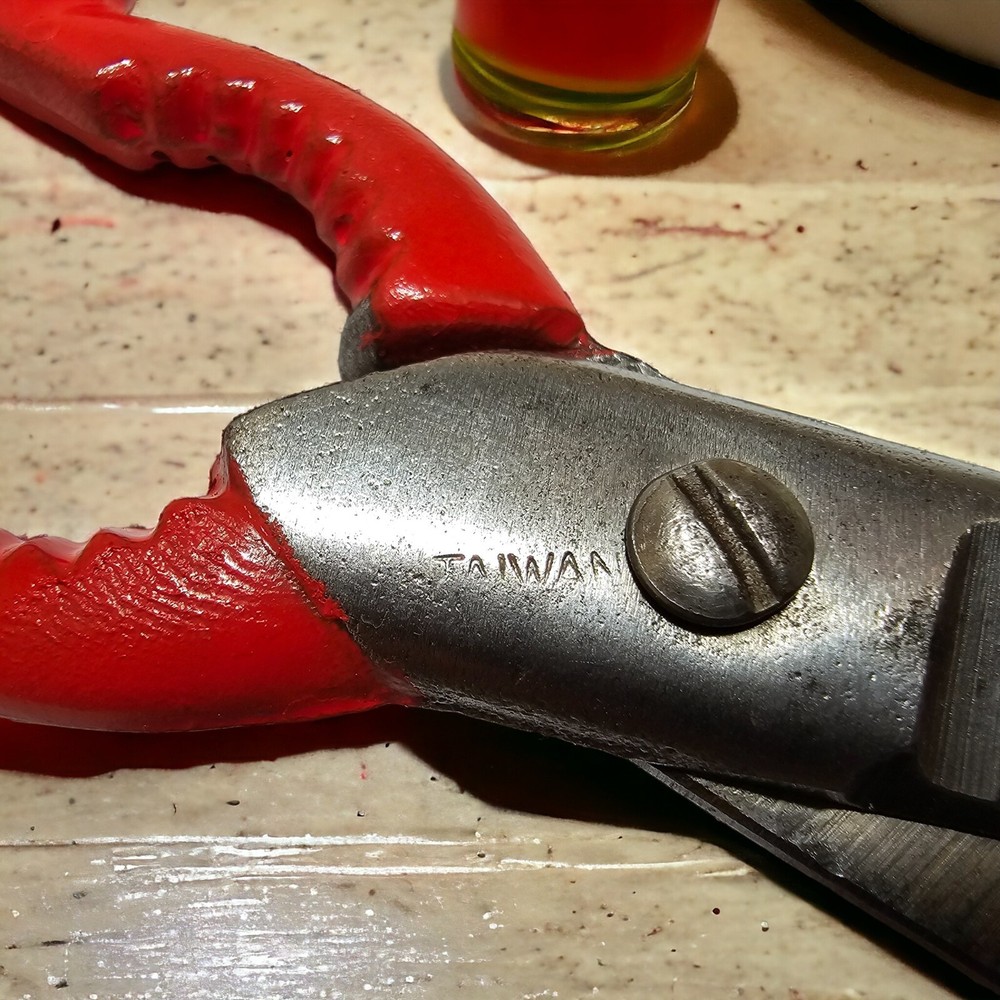 Vintage Red Multi-Use Kitchen Utility Scissors w/Nut Cracker & Bottle Opener