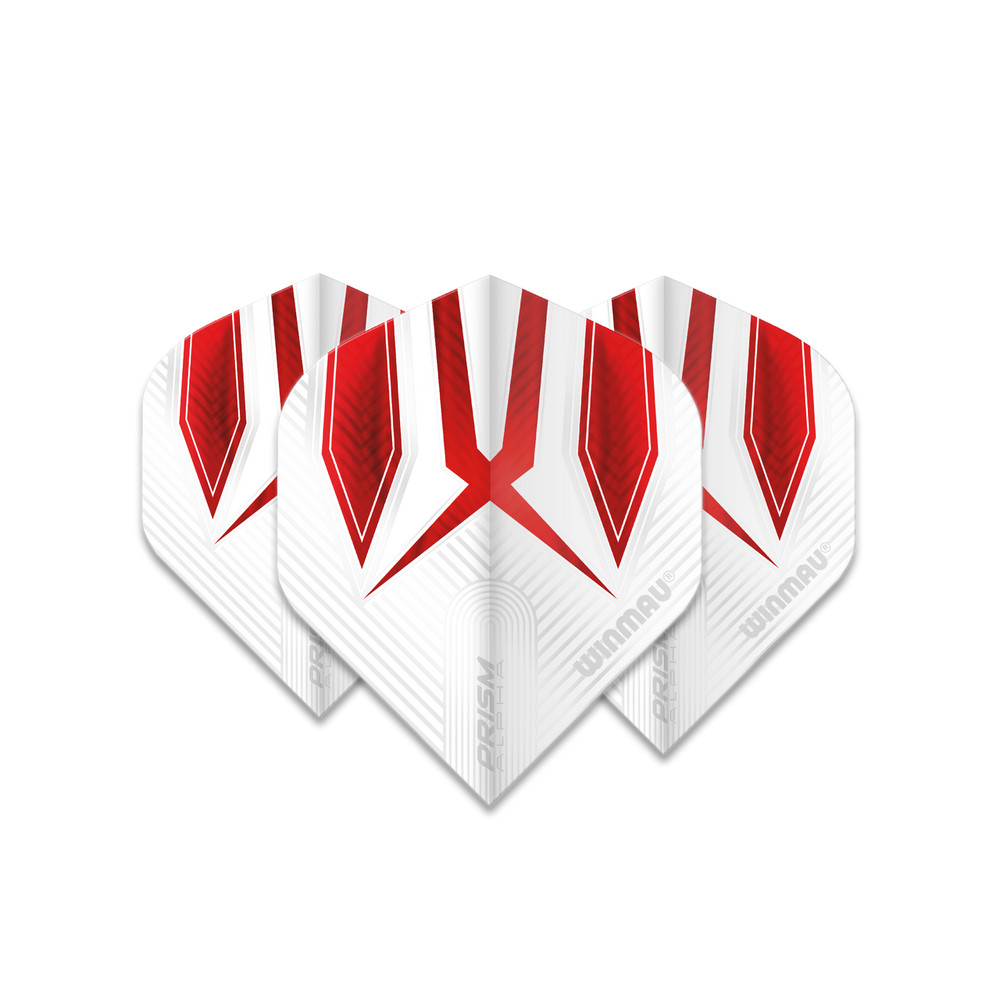 Winmau Prism Alpha Standard Dart Flight - White & Red