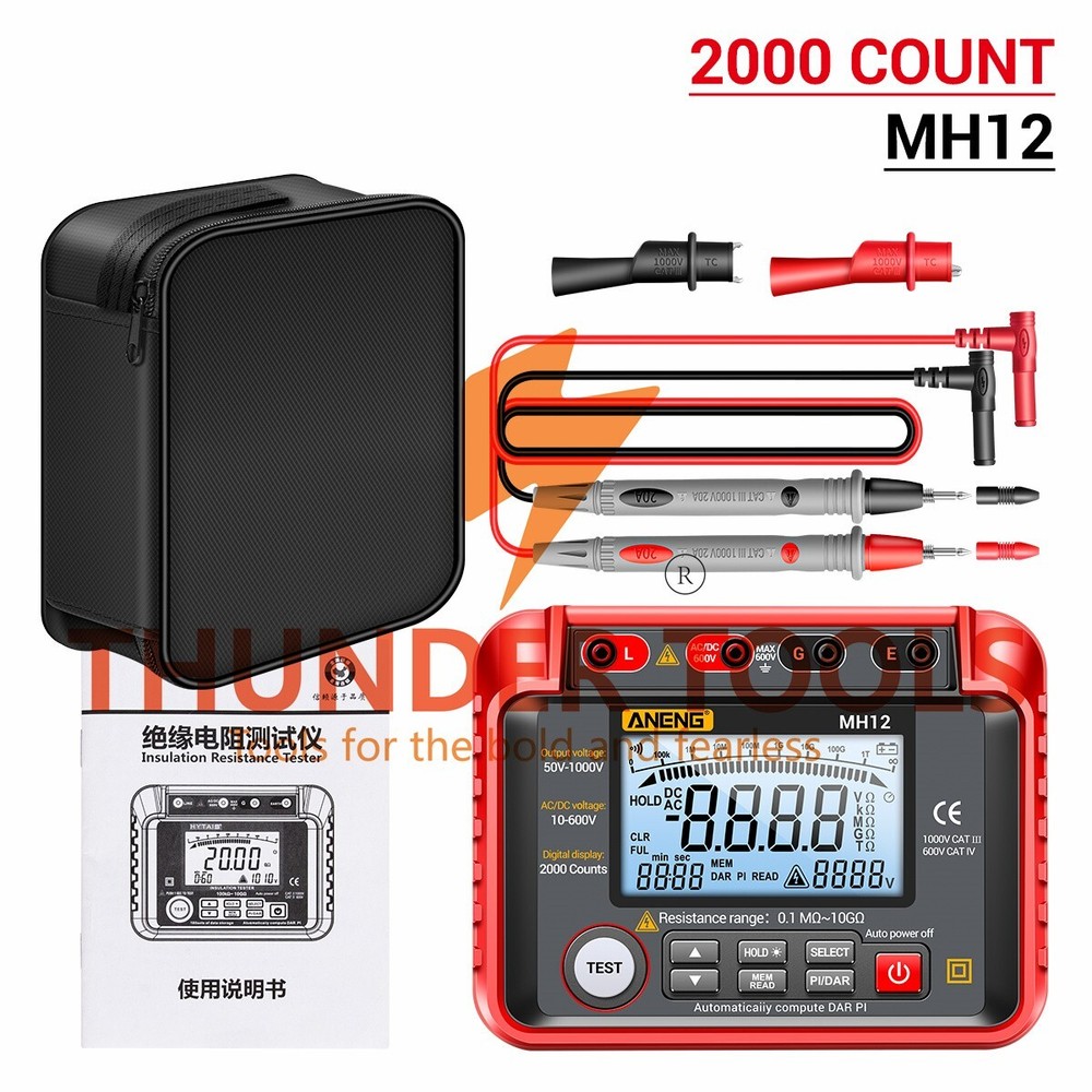 Thunder Tools ANENG MH12 Insulation Resistance Tester Shaking Table High