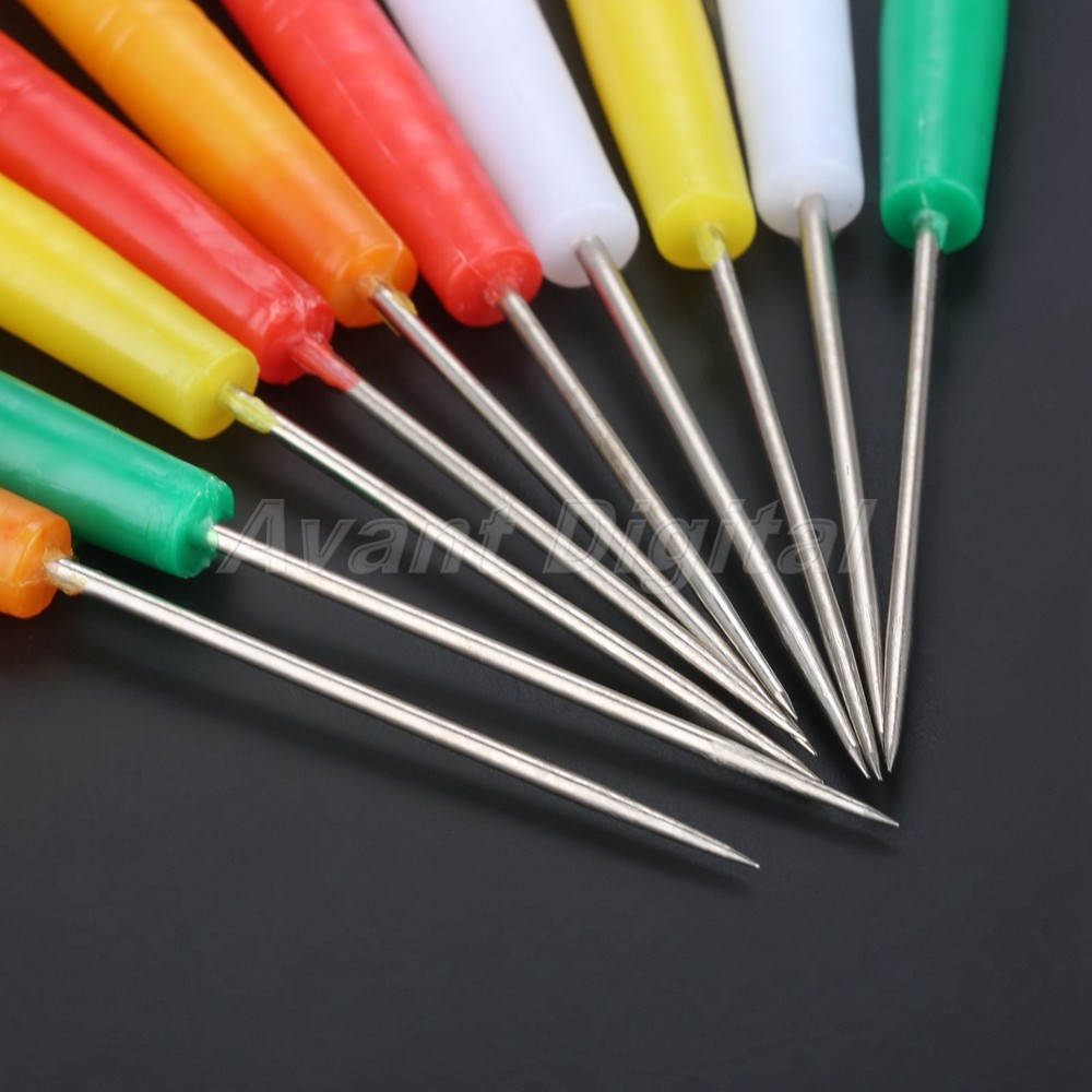 10pcs Sewing Awls Leather Punch Repair Stitching Clicker Tool Plastic Handle